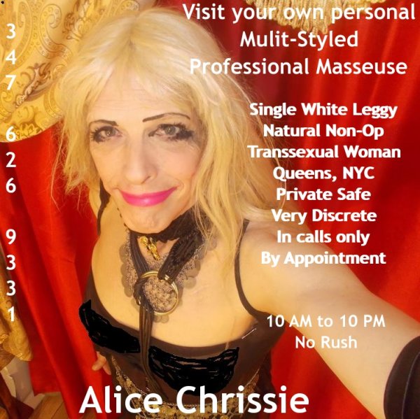 Shemale Asian Massage Queens - 347) 626-9331 White Masseuse TS Alice Queens, United States Shemales