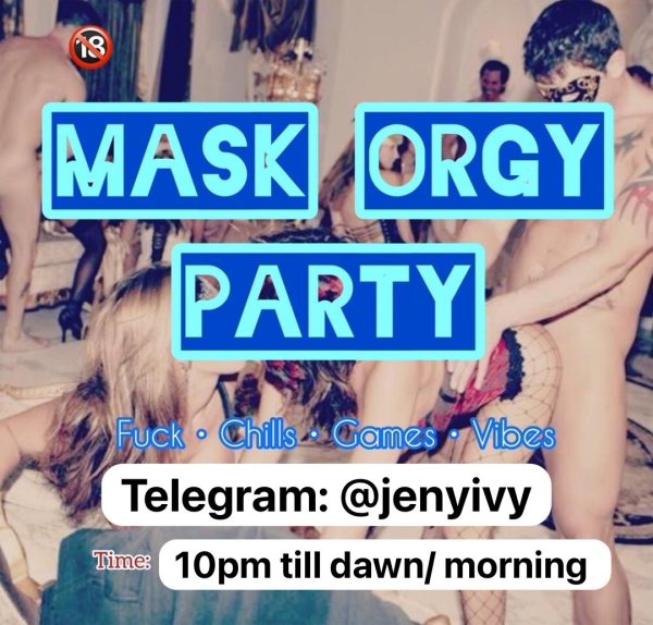 ORGY MASK PARTY OR GROUP SEX PARTY