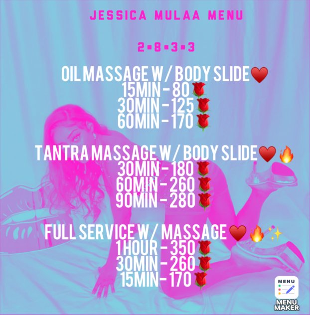 Jessica Mula body-rubs 