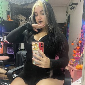 sexy goth girl giving passionate rubs