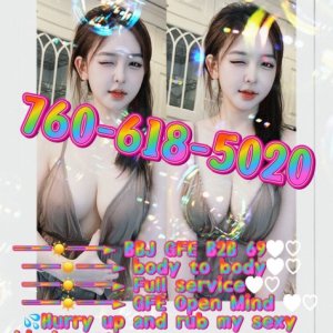 760-618-5020 New🩰Korean girls🛑King Service🛑BodySlide Nuru Massage🛑