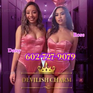2 Asian girls💘Daisy & Rose😜💋Lots of Tricks👉602-727-9079