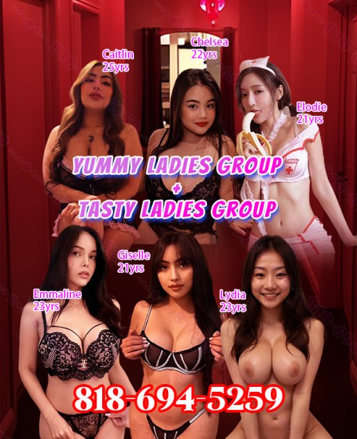 6 PURE SISTERS NEW HERE,JUST COME AND TASTE 818-694-5259
